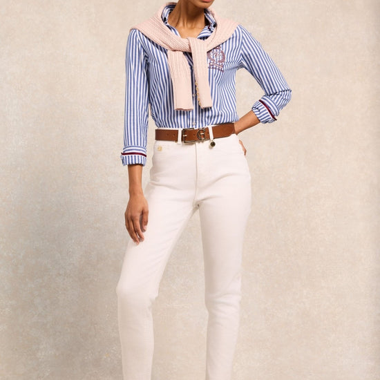 Young Ideas/Henmores - Classic Button Down Shirt - Pink Stripe - 14