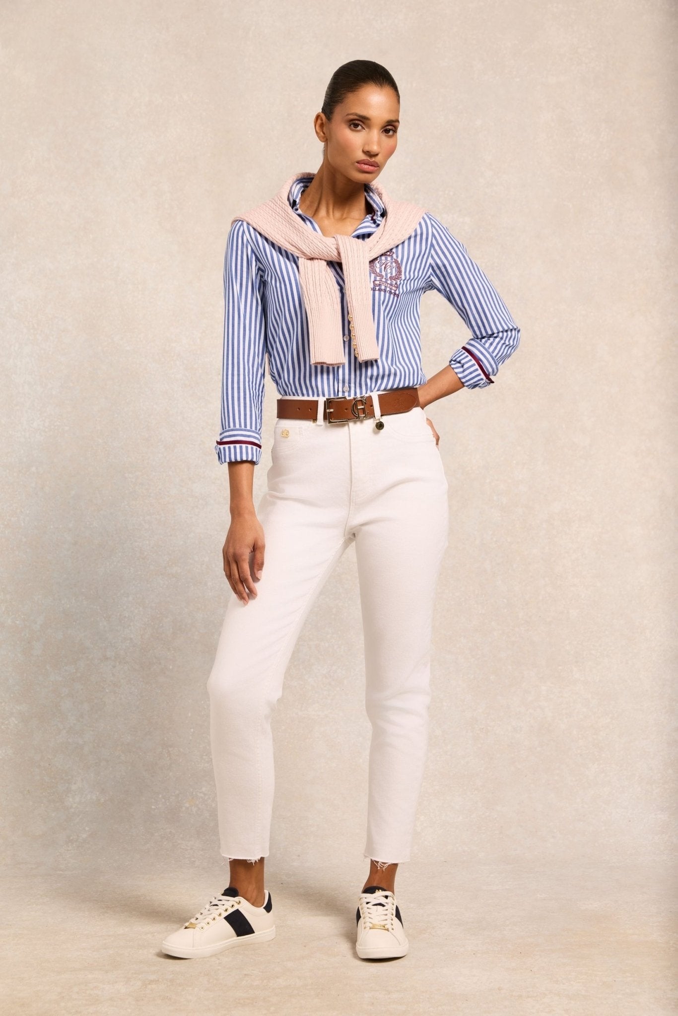 Young Ideas/Henmores - Classic Button Down Shirt - Pink Stripe - 14