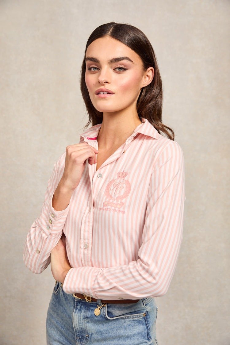 Young Ideas/Henmores - Classic Button Down Shirt - Pink Stripe - 14