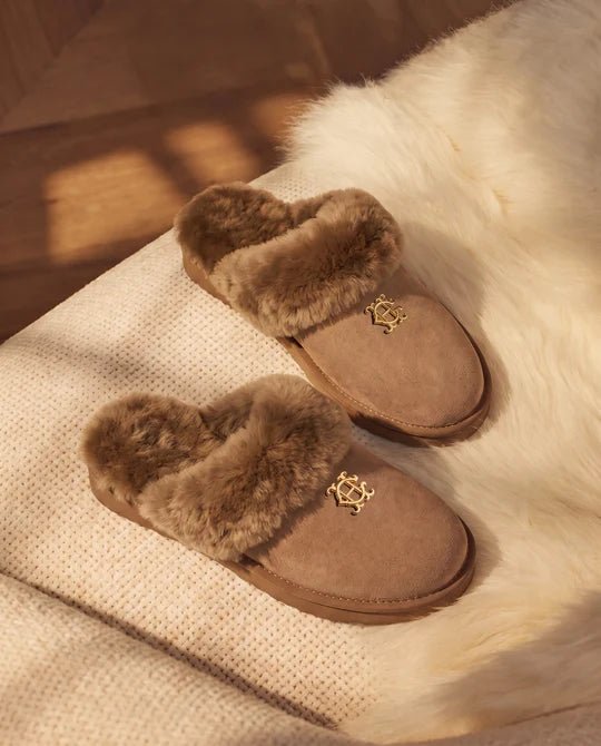Young Ideas & Henmores -Classic Shearling Slipper -Mink -4