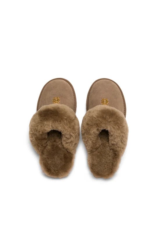 Young Ideas & Henmores -Classic Shearling Slipper -Mink -4