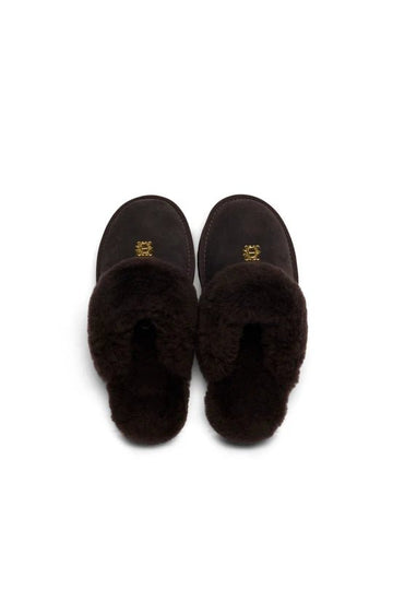 Young Ideas & Henmores -Classic Shearling Slipper -Chocolate -4