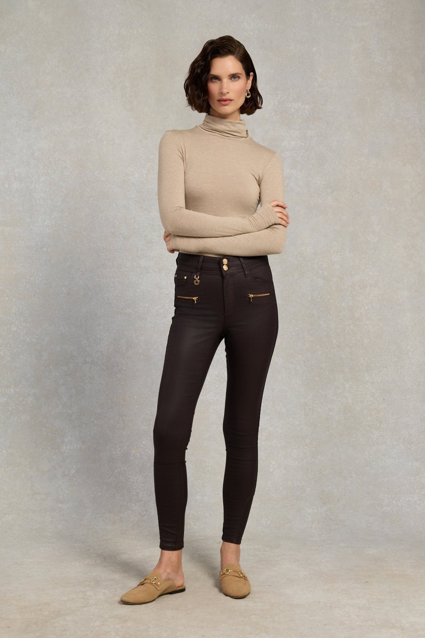 Young Ideas/Henmores - Coated Jodhpur Jean - Black - 10R