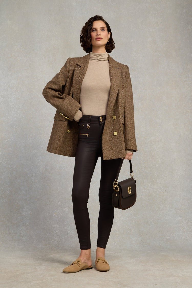 Young Ideas/Henmores - Coated Jodhpur Jean - Chocolate - 10R