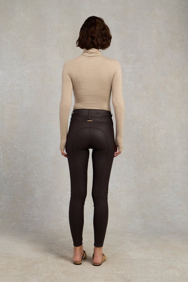 Young Ideas/Henmores - Coated Jodhpur Jean - Chocolate - 10R