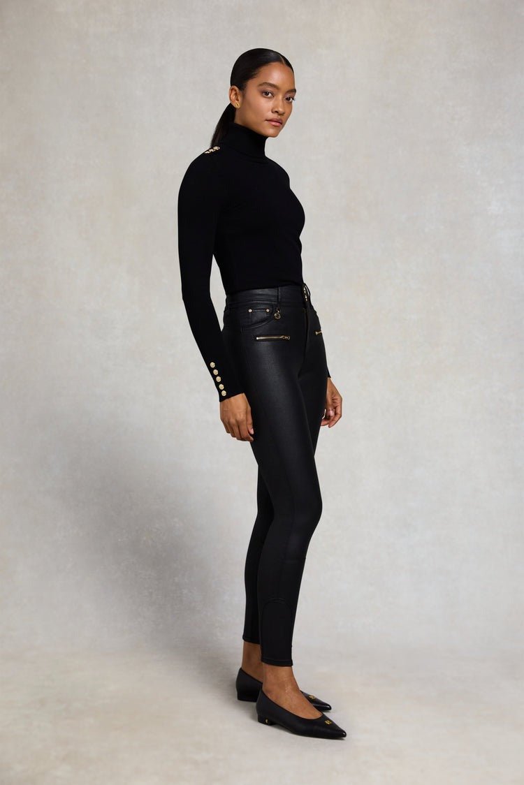 Young Ideas/Henmores - Coated Jodhpur Jean - Chocolate - 10R