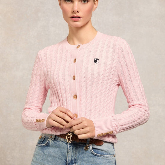 Young Ideas/Henmores - Cotswold Cardigan - Soft Pink - XS