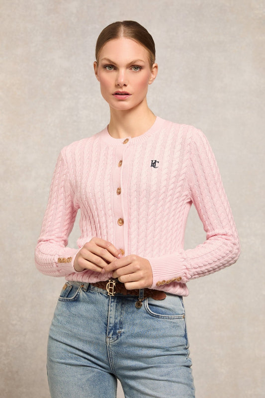 Young Ideas/Henmores - Cotswold Cardigan - Soft Pink - XS
