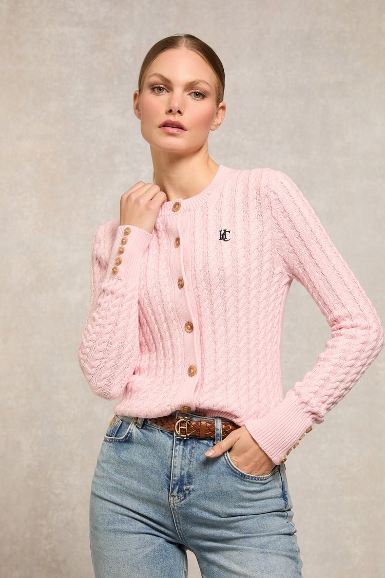 Young Ideas/Henmores - Cotswold Cardigan - Soft Pink - XS
