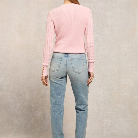 Young Ideas/Henmores - Cotswold Cardigan - Soft Pink - XS