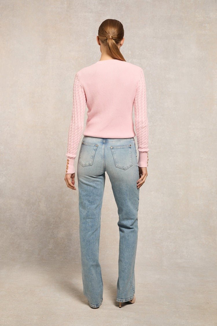 Young Ideas/Henmores - Cotswold Cardigan - Soft Pink - XS