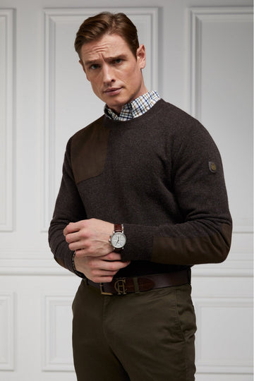 Young Ideas/Henmores - Country Crew Neck Knit - Chocolate - S