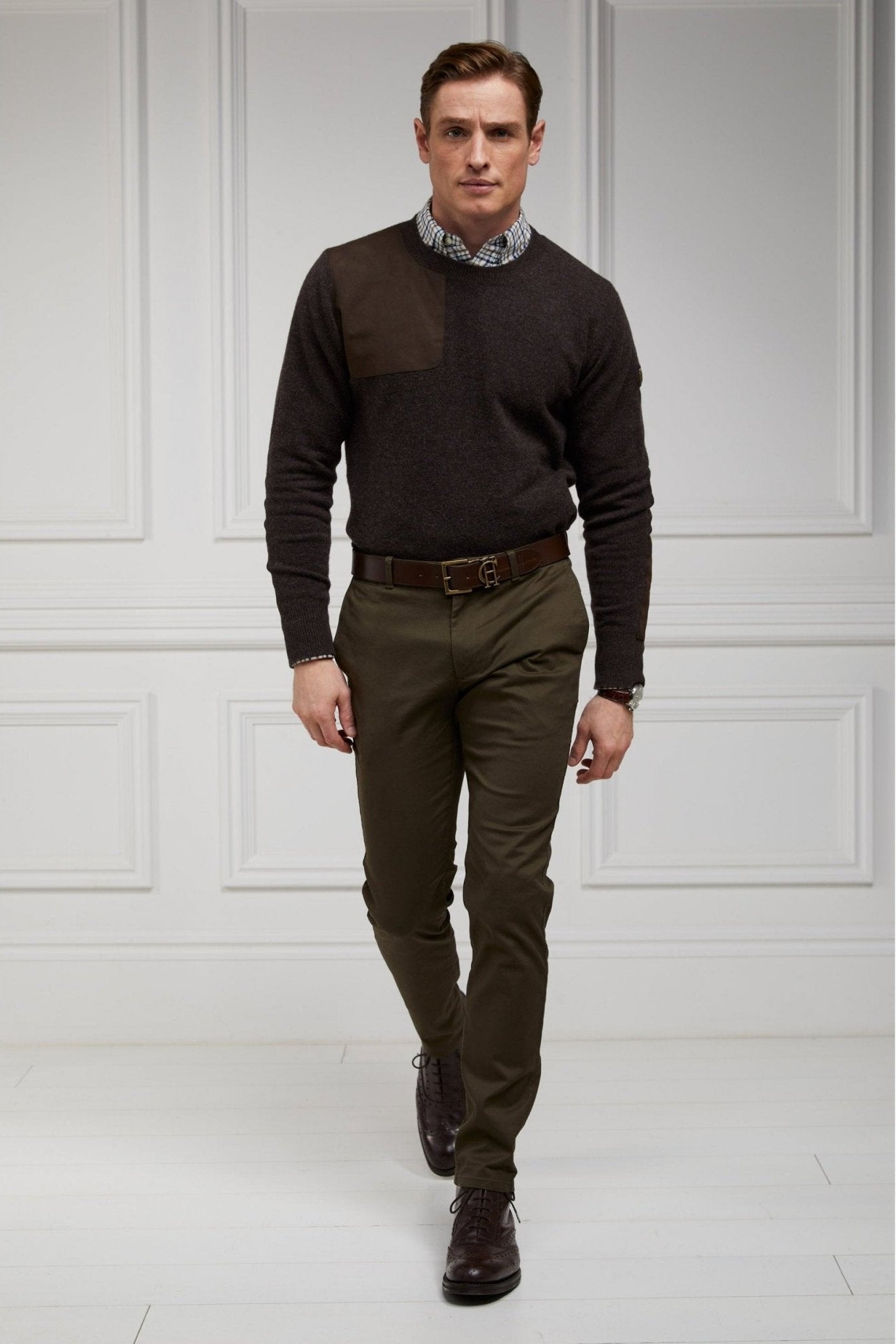 Young Ideas/Henmores - Country Crew Neck Knit - Chocolate - S