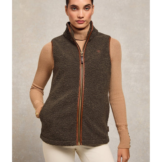 Young Ideas/Henmores - Country Fleece Borg Gilet - Chocolate - XS