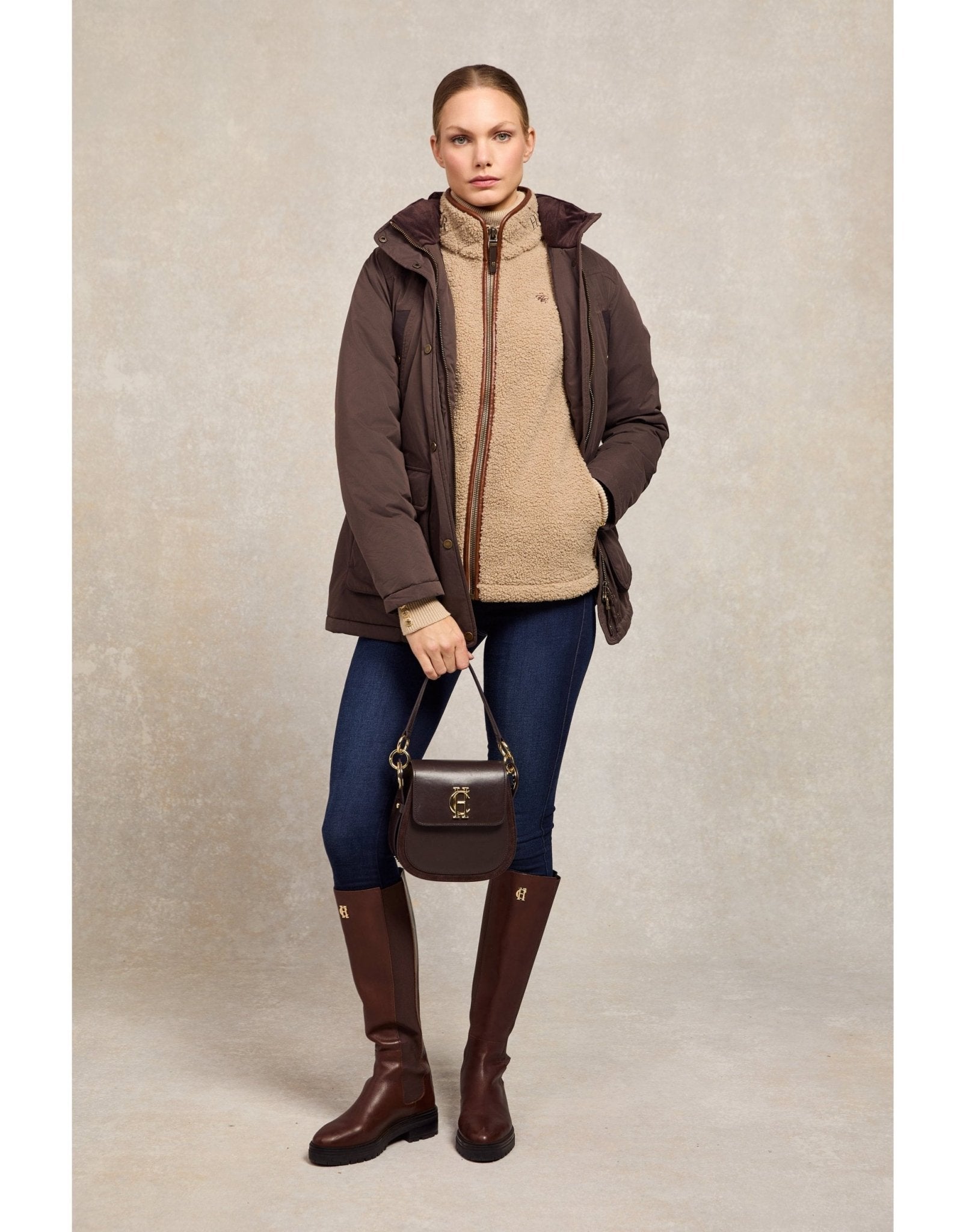 Young Ideas/Henmores - Country Fleece Borg Gilet - Chocolate - XS