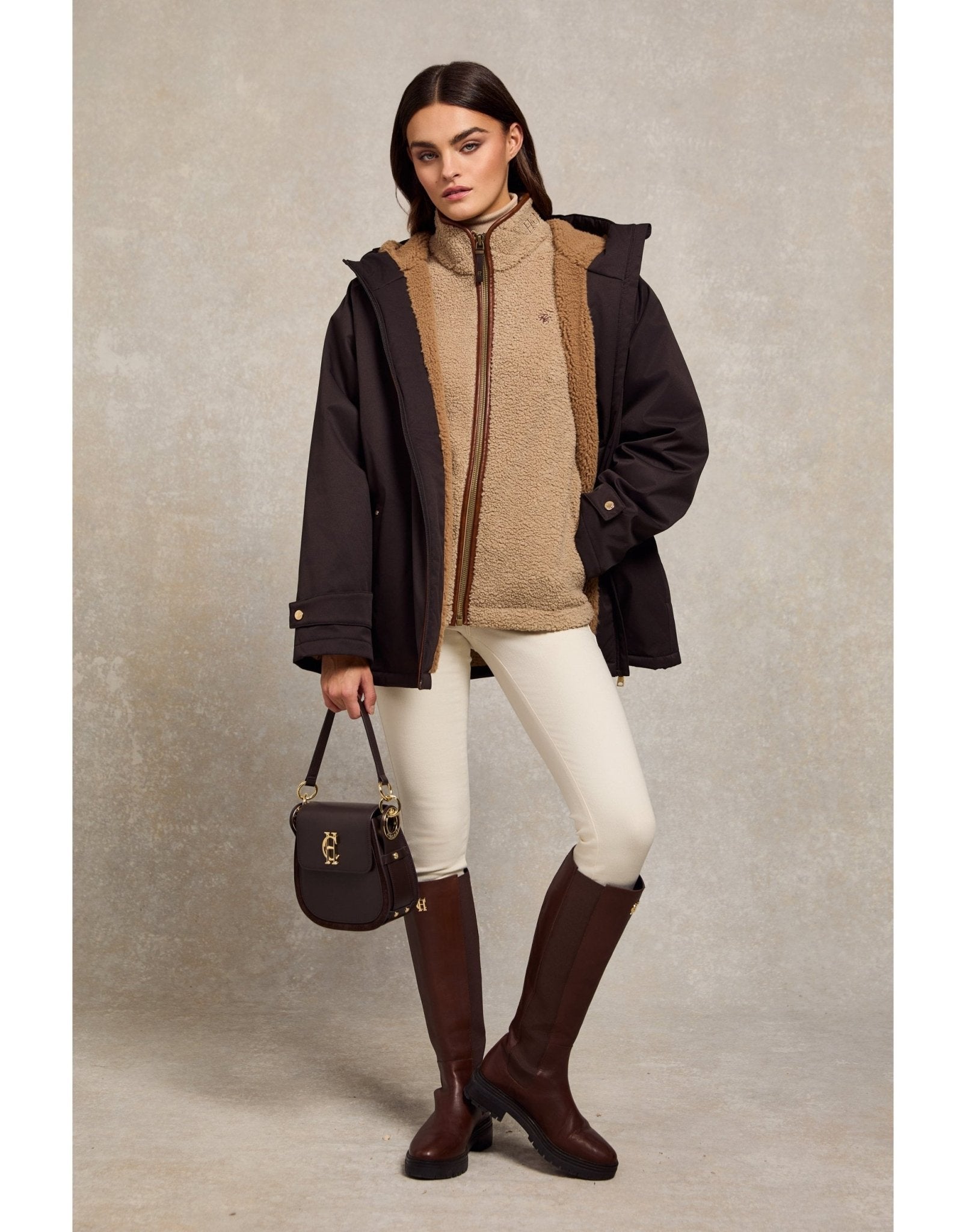 Young Ideas/Henmores - Country Fleece Borg Jacket - Natural Borg - XS