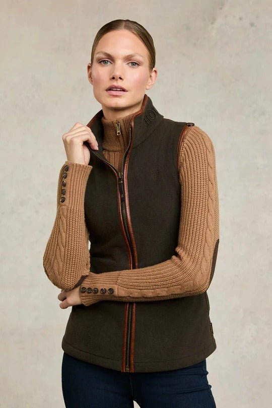Young Ideas & Henmores - Country Fleece Gilet - Khaki - XS