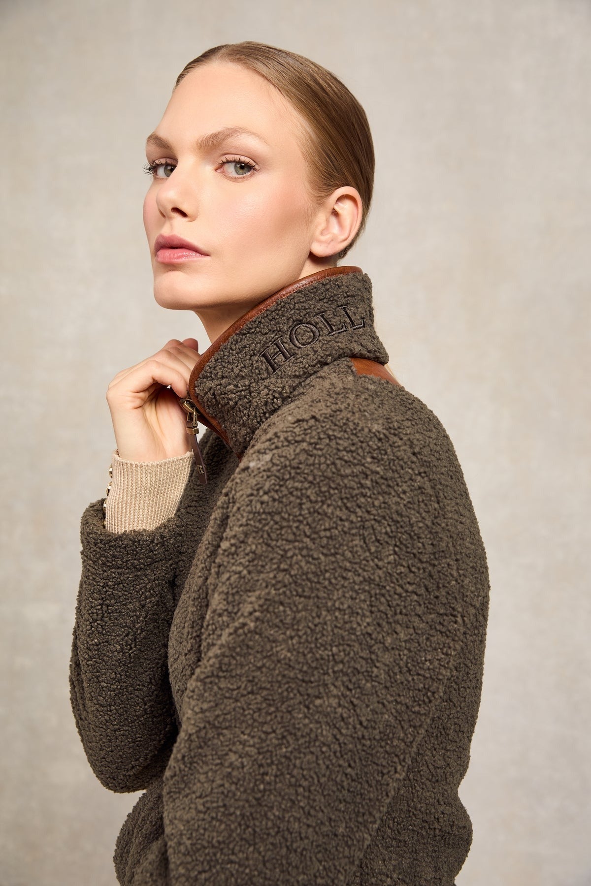 Young Ideas/Henmores - Country Fleece Jacket - Khaki Borg - XS