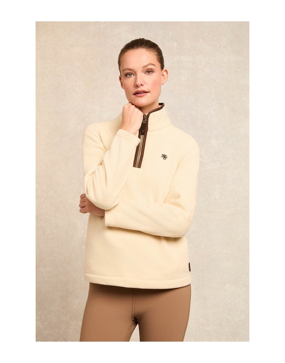 Young Ideas/Henmores - Country Fleece Quarter Zip - Cream - XS