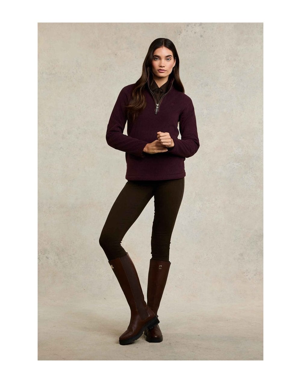 Young Ideas/Henmores - Country Fleece Quarter Zip - Cream - XS