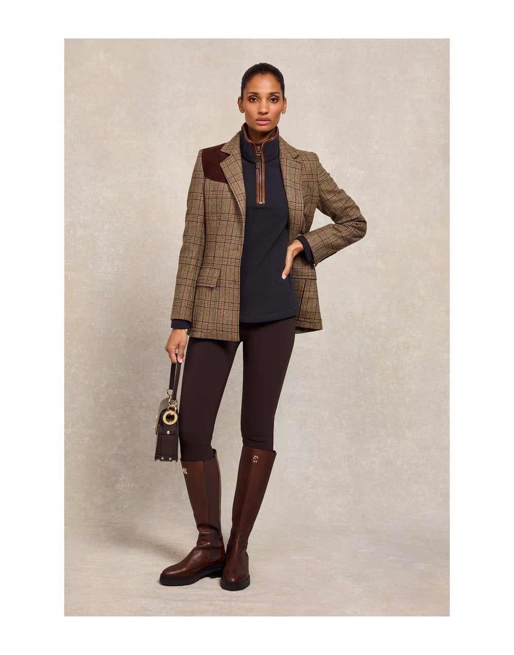 Young Ideas/Henmores - Country Fleece Quarter Zip - Cream - XS