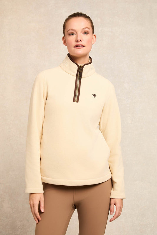 Young Ideas/Henmores - Country Fleece Quarter Zip - Cream - XS