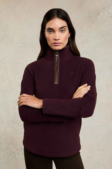 Young Ideas/Henmores - Country Fleece Quarter Zip - Mulberry - XS