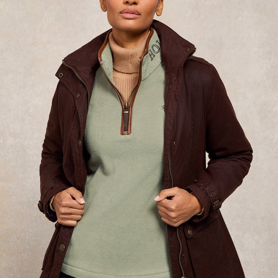 Young Ideas/Henmores - Country Fleece Quarter Zip - Mulberry - XS