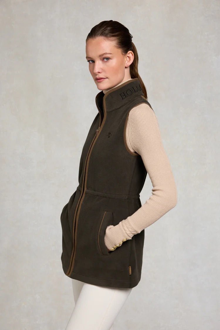 Young Ideas & Henmores - Country Longline Fleece Gilet - Khaki - XS