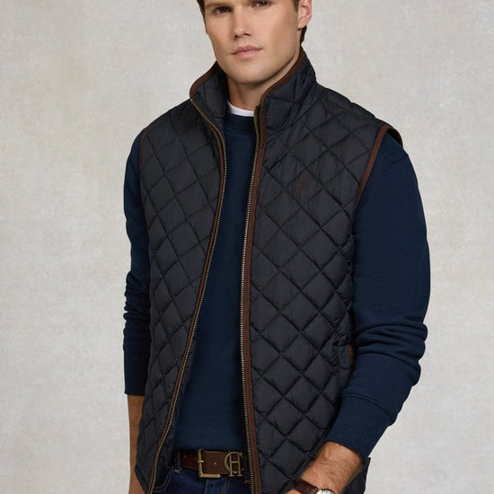 Young Ideas/Henmores - Country Quilted Gilet - Ink Navy - M