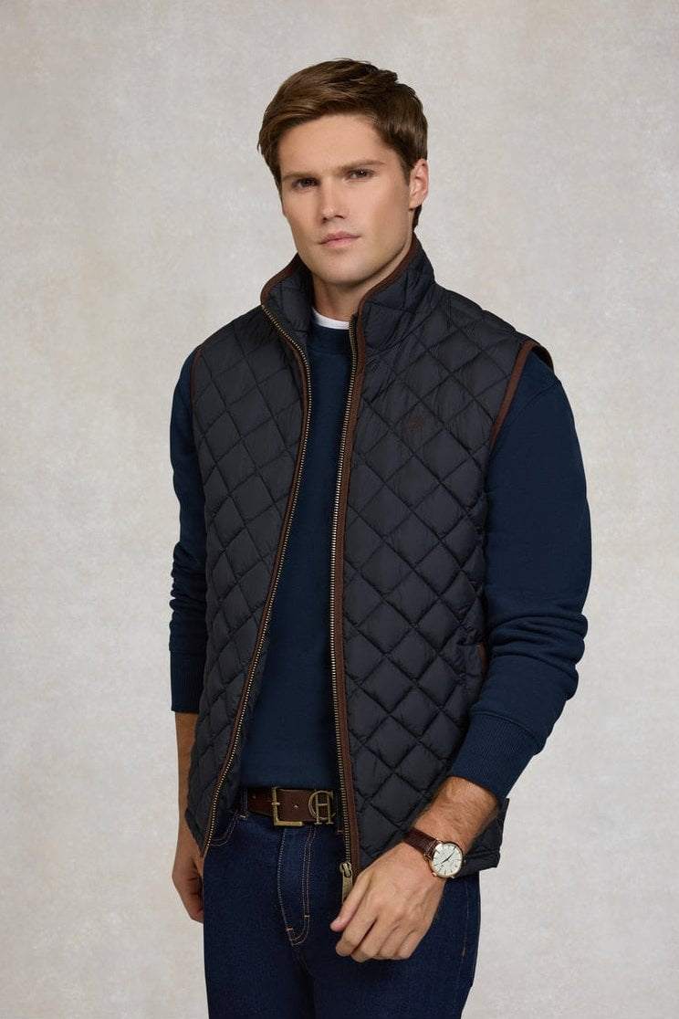 Young Ideas/Henmores - Country Quilted Gilet - Ink Navy - M