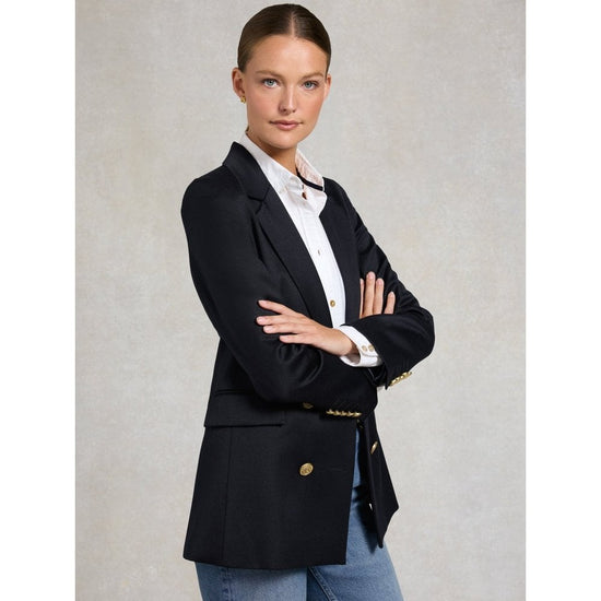 Young Ideas/Henmores - Double breasted Cavalry Twill Blazer - Navy Twill - 8