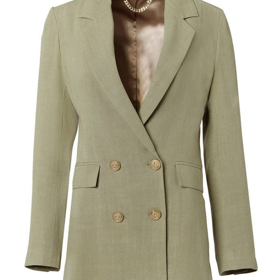 Young Ideas & Henmores -Double Breasted Linen Blazer -Sage -8