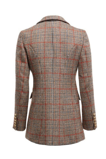 Young Ideas/Henmores - Double Breasted Tweed Blazer - Orange Windsor - 8