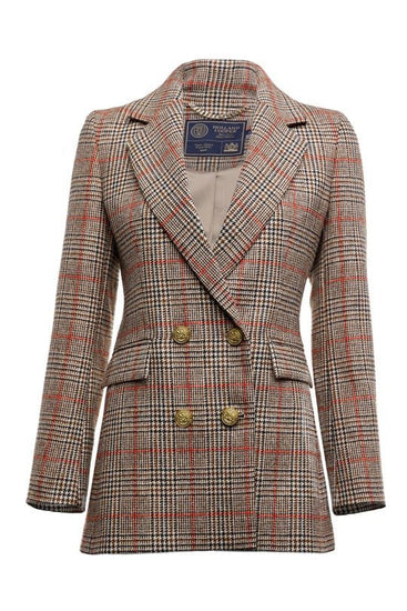 Young Ideas/Henmores - Double Breasted Tweed Blazer - Orange Windsor - 8