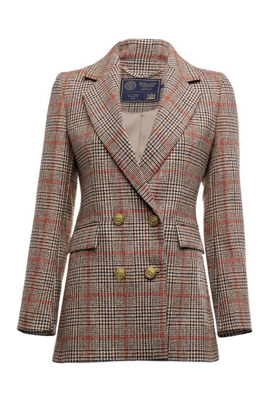 Young Ideas/Henmores - Double Breasted Tweed Blazer - Orange Windsor - 8