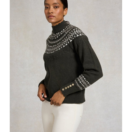 Young Ideas/Henmores - Elodie Roll Neck Knit - Forest Green - S