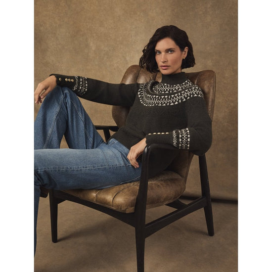 Young Ideas/Henmores - Elodie Roll Neck Knit - Forest Green - S