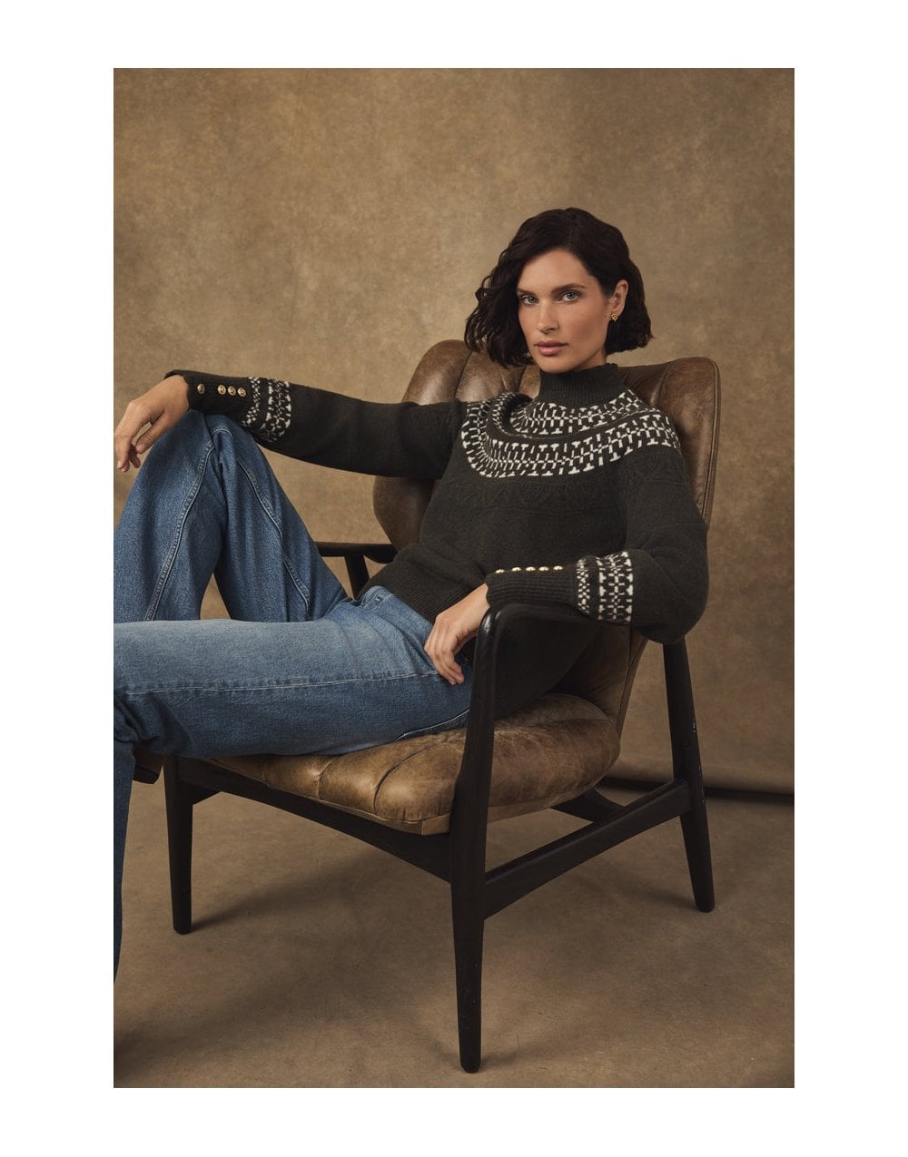 Young Ideas/Henmores - Elodie Roll Neck Knit - Forest Green - S