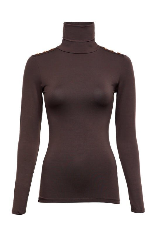 Young Ideas & Henmores - Essential Roll Neck - Coffee - S