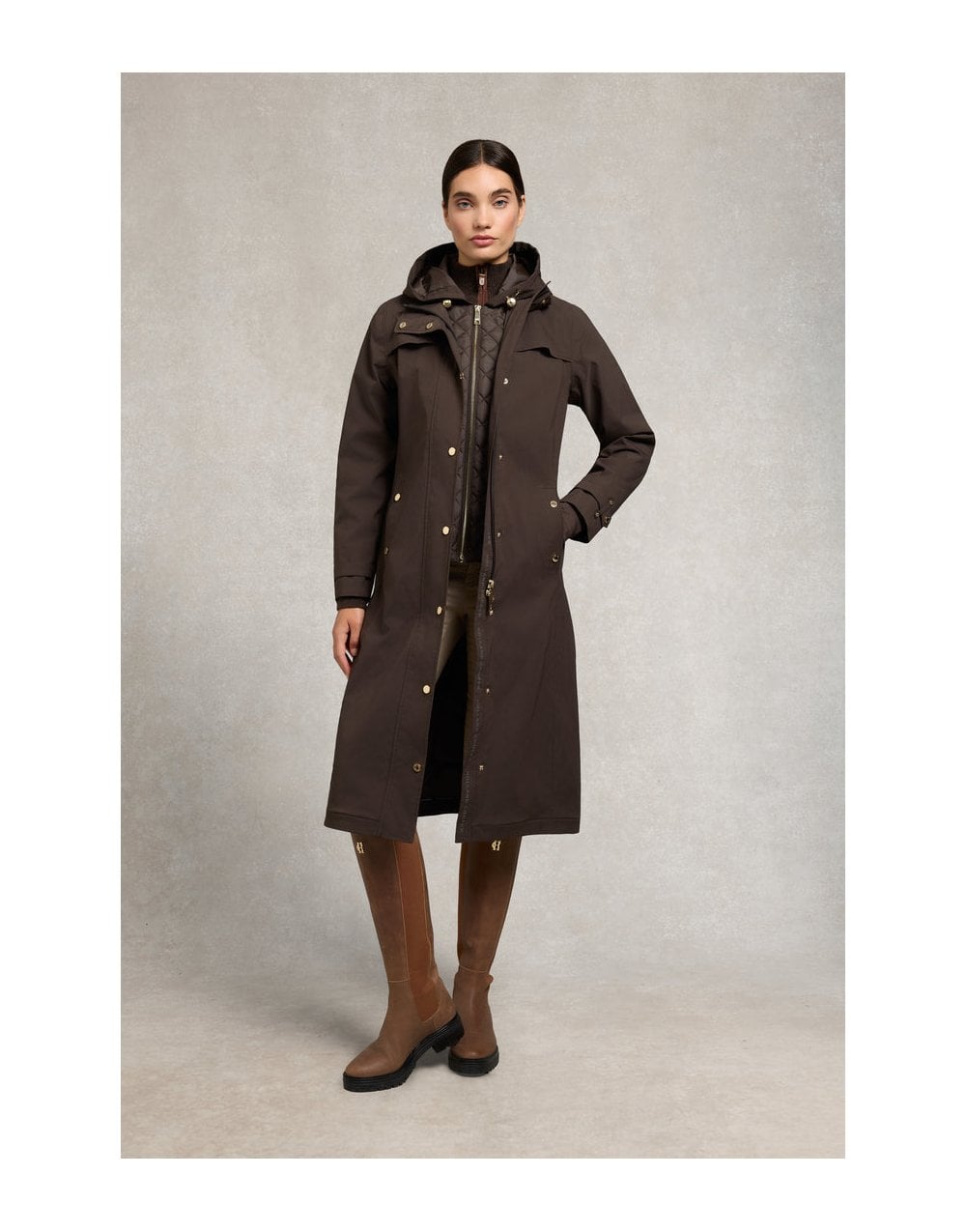 Young Ideas/Henmores - Folgate Rain Coat - Chocolate - XS