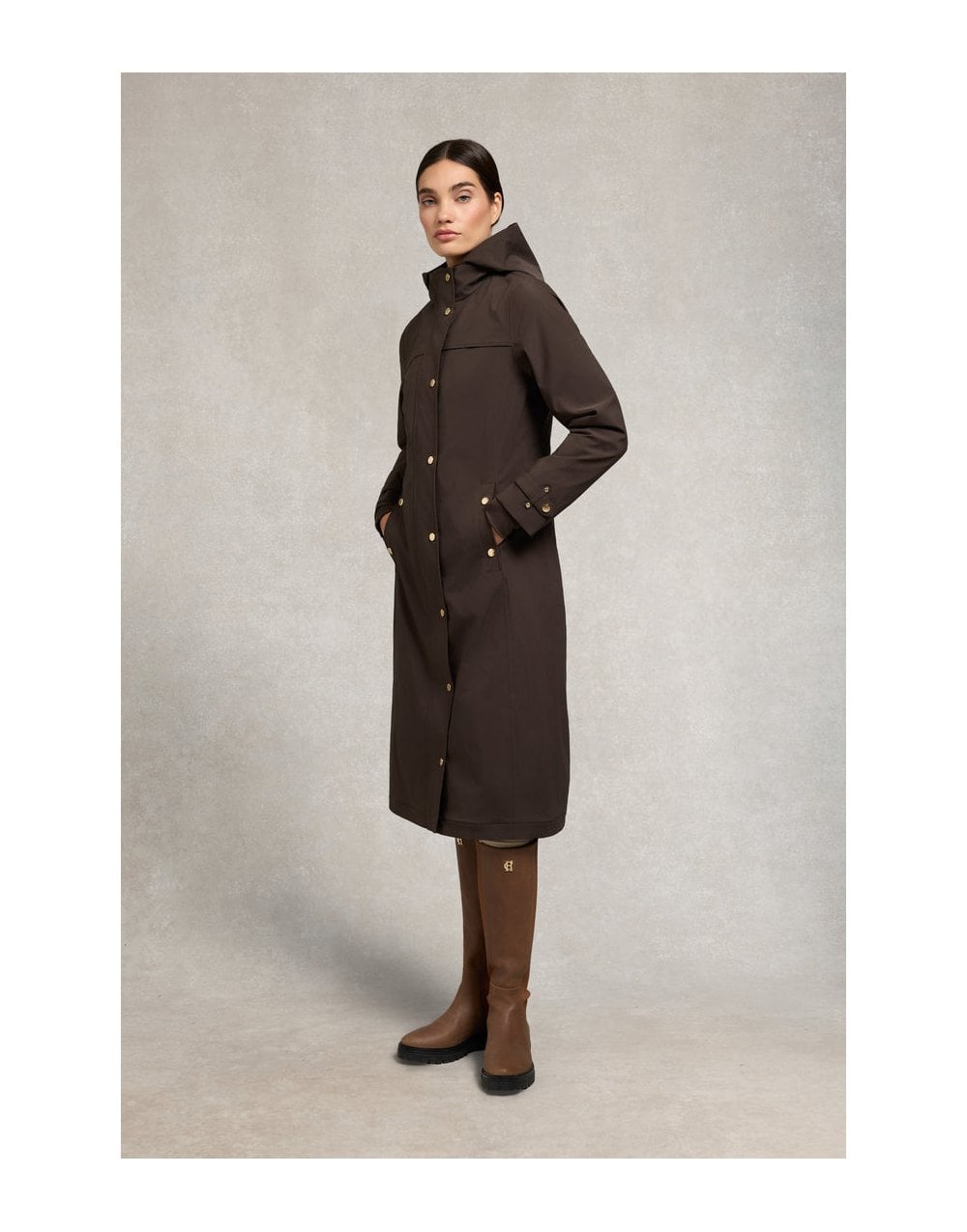 Young Ideas/Henmores - Folgate Rain Coat - Chocolate - XS