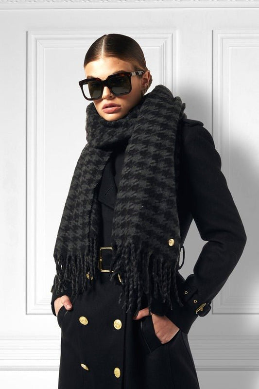 Young Ideas/Henmores - HC Chelsea Scarf - Grey Houndstooth - OS