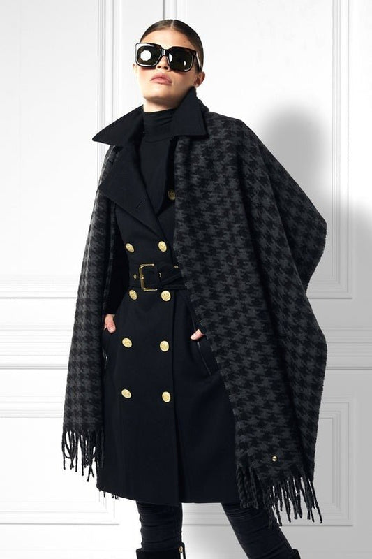 Young Ideas/Henmores - HC Chelsea Scarf - Grey Houndstooth - OS