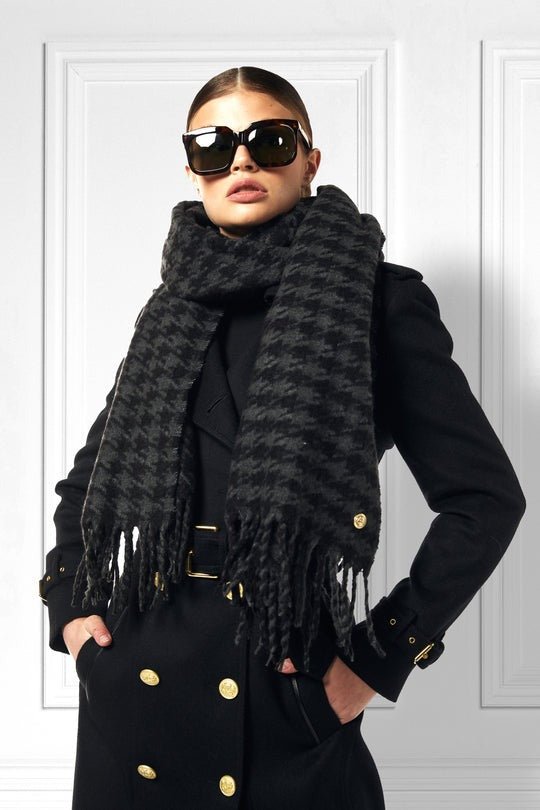 Young Ideas/Henmores - HC Chelsea Scarf - Grey Houndstooth - OS