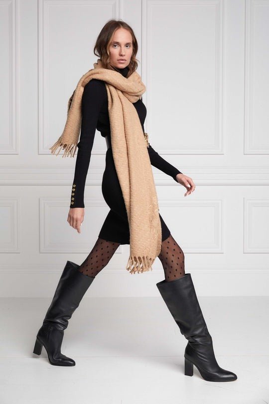 Young Ideas/Henmores - HC Chelsea Scarf - Grey Houndstooth - OS