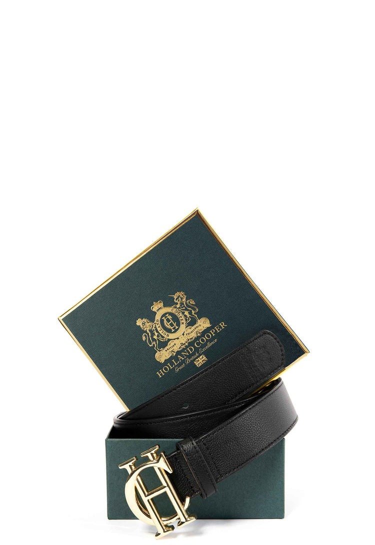 Young Ideas/Henmores - HC Classic Belt - Black Leather/Gold - M