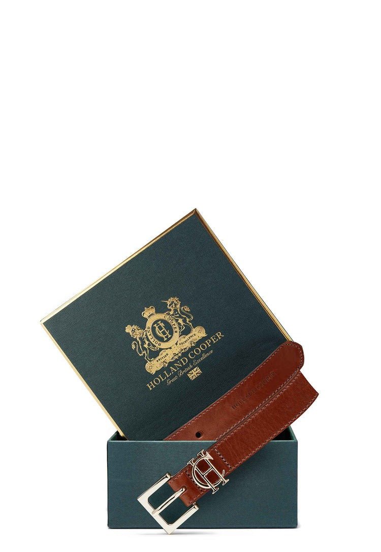 Young Ideas & Henmores - HC Slim Logo Belt - tan - S
