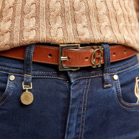 Young Ideas & Henmores - HC Slim Logo Belt - tan - S