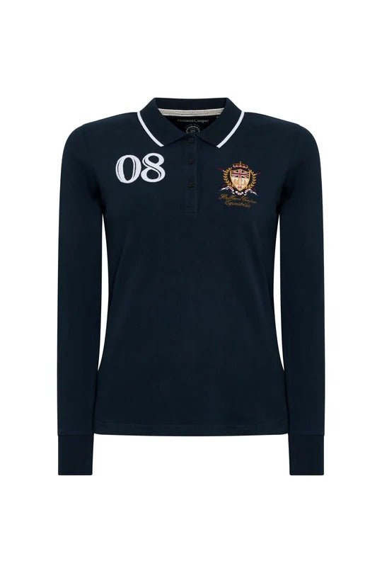 Young Ideas & Henmores - Heritage Long Sleeve Polo Shirt - Ink Navy - XS
